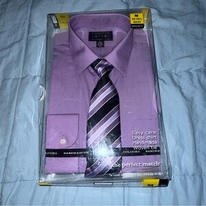 Alexander Julian Purple Dress Shirt with Tie